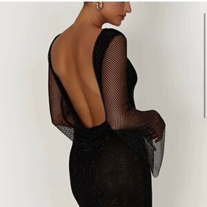 Meshki Black Backless Dress